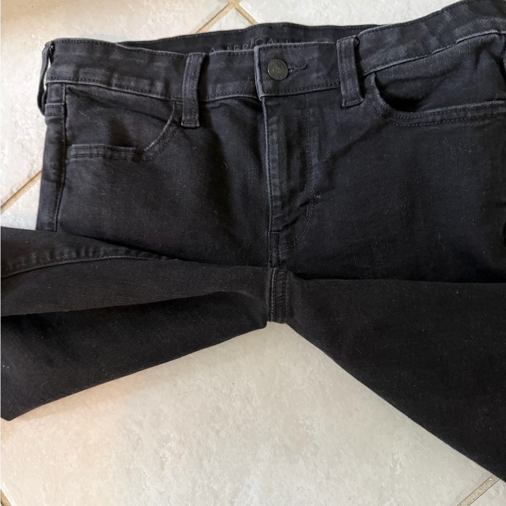 Y32 Classiccore Normcore Minimalist American Eagle Outfitters black Sz6 Jegging - Picture 6 of 8